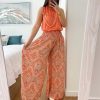 Caperucita Rosa (Rosa Navarro) Pantalon Fluido Coral Mini Cachemir Turquesa Banjul 18022 (V08)