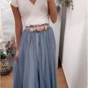 Caperucita Rosa (Rosa Navarro) Falda Tul Larga Azul Noche Varias Capas