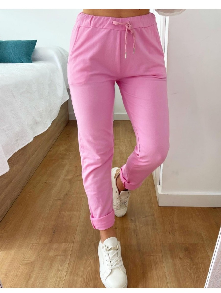 Caperucita Rosa (Rosa Navarro) Pantalon Chandal Rosa Chicle Comfy Algodon (V36)