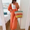 Caperucita Rosa (Rosa Navarro) Pantalon Largo Lino Naranja San Francisco (V07)
